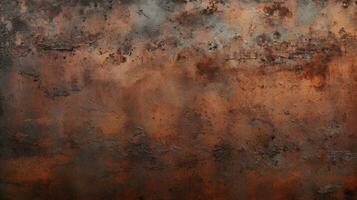 AI generated Grunge Rusted Metal Texture. Rusty, Iron, Wallpaper photo