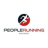 People Running Icon Logo Design Template vector
