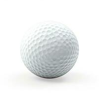 AI generated Golf Ball on White Background. Sport, Game, Hobby photo