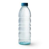 AI generated A Plastic Bottle Full of Water on White Background. Drink, Beverage, Pure, Mineral Water photo