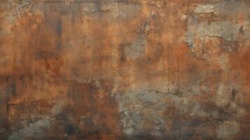 AI generated Grunge Rusted Metal Texture. Rusty, Iron, Wallpaper photo