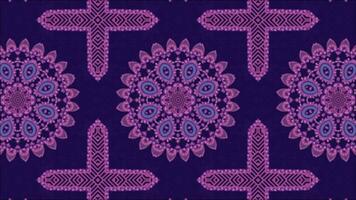 The looped kaleidoscope motion background with geometric shapes in the blue and pink color scheme. video