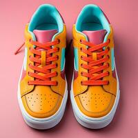 AI generated Bright modern stylish sneakers - AI generated image photo