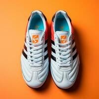 AI generated Bright modern stylish sneakers - AI generated image photo