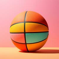 AI generated Orange basketball ball on isolated background - AI generated image photo