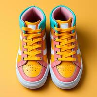 AI generated Bright modern stylish sneakers - AI generated image photo