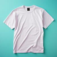 AI generated White T-shirt, advertising space, things template - AI generated image photo