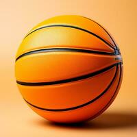 AI generated Orange basketball ball on isolated background - AI generated image photo