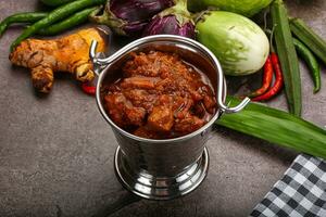 Indian cuisine - spicy chicken vindaloo photo