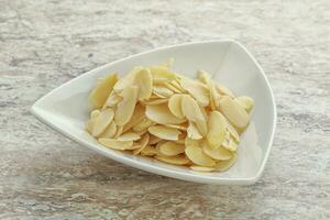 Almond nut slices for culinary photo