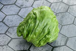 Natural organic iceberg salad cabbage photo