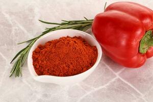 Red paprika powder aroma seasoning photo