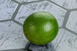 Natural irganic sour ripe lime photo