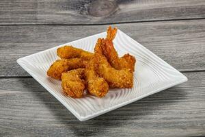 Delicous crispy shrimps appetizer snack photo