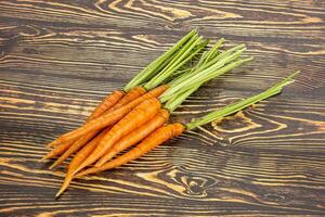 Young raw carrot heap isolated photo