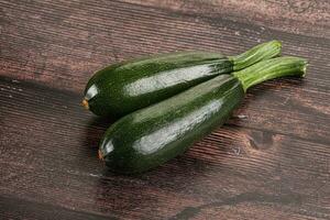 Sliced raw young green zucchini photo