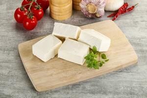 Greek traditional organic feta cheese photo