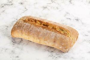 Italian ciabatta bread fresh and crust photo