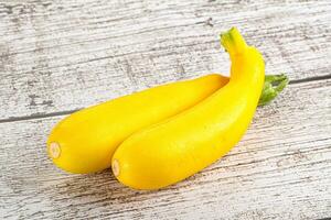 Yellow young zucchini for cooking photo