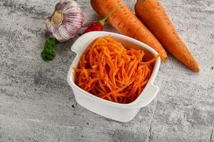 Korean carrot salad in the bowl photo