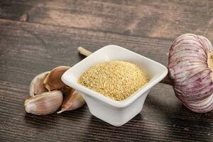 Dry granulated garlic aroma seasoning photo