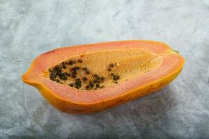 Sweet and juicy tropical papaya photo