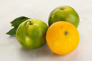 Fresh ripe sweet juicy mandarins photo