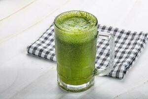 Lemon and mint cold smoothie photo