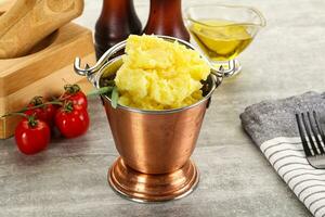 Mashed potato Puree with butter photo