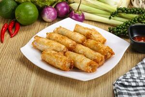 Vietnamese cuisine fried spring roll photo