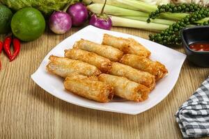 Vietnamese cuisine fried spring roll photo