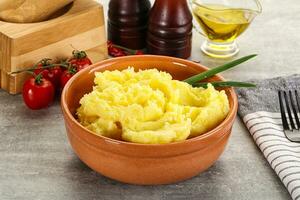 Mashed potato Puree with butter photo