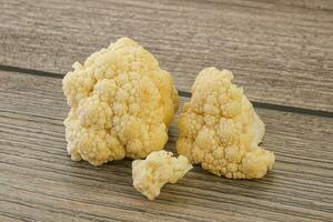 Raw white cauliflower cabbage heap photo