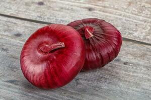 Ripe violet onion for cooking photo