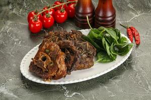 Grilled Lamb neck with spices photo