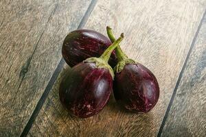 Raw smal asian baby eggplant photo