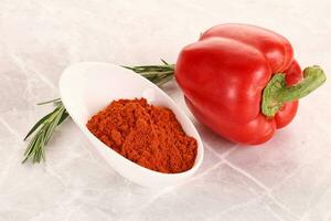 Red paprika powder aroma seasoning photo