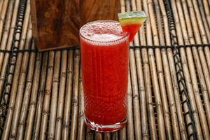 Sweet cold watermelon juice refreshment photo