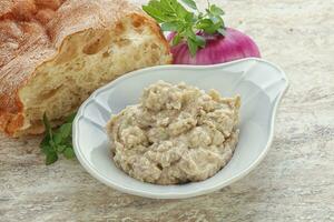 Jewish traditional cuisine herring mousse Forsmak photo