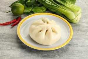 Chinese steamed bun Dim sum photo