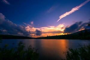 Solstice Lake Sunset photo