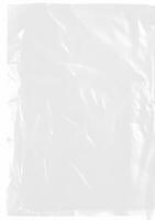 plastic cellophane bag on white background. The texture looks blank and shiny. The plastic surface is wrinkly and tattered making abstract pattern. photo