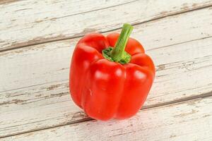 Ripe red Bulgarian bell pepper photo