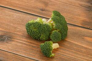 Raw ripe green broccoli cabbage photo