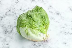 Natural organic iceberg salad cabbage photo