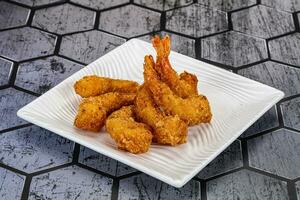 Delicous crispy shrimps appetizer snack photo