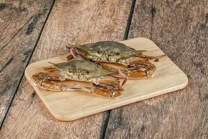 Two raw crab for cooking photo