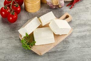 Greek traditional organic feta cheese photo