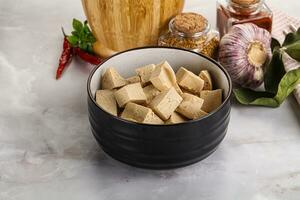 Vegan cuisine - organic tofu cheese photo