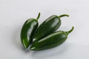 Raw green Mexican jalapeno pepper photo